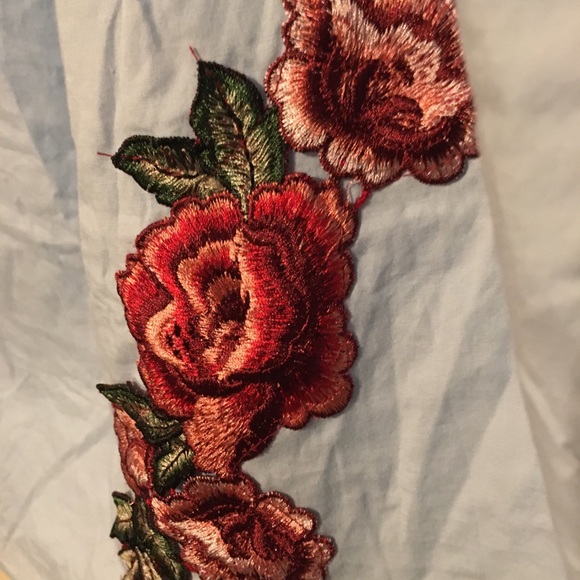 True Fit 3X Tie Up Short Sleeve Embroidered Rose -Doll For A Day - Picture 2 of 6